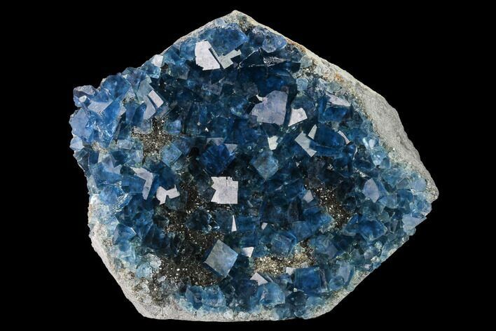 Gorgeous, Blue Cubic Fluorite on Smoky Quartz - China #142625